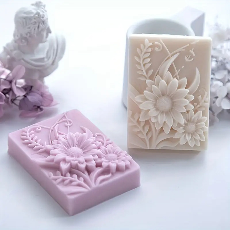 Soap Making Additives - Forma Silikonowa do Mydła Kwadratowego Kwiatu